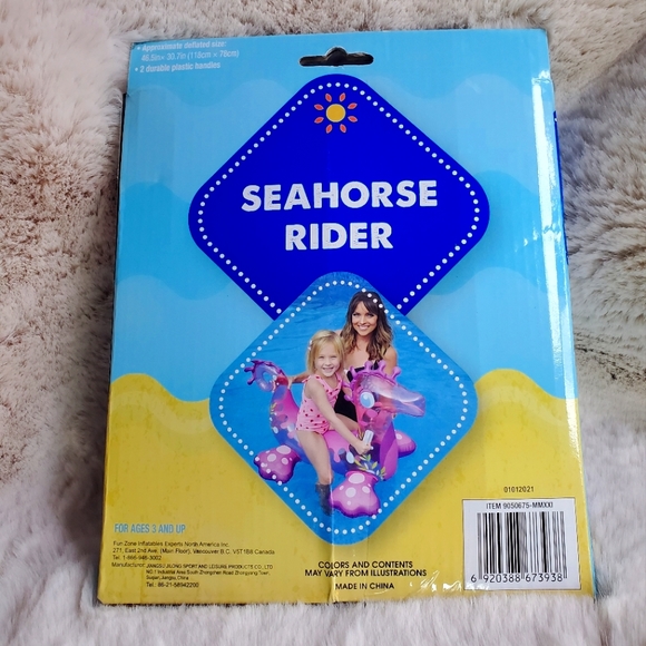 Fun Zone Inflatables, Seahorse Rider Pool Float, NIB - Picture 3 of 7